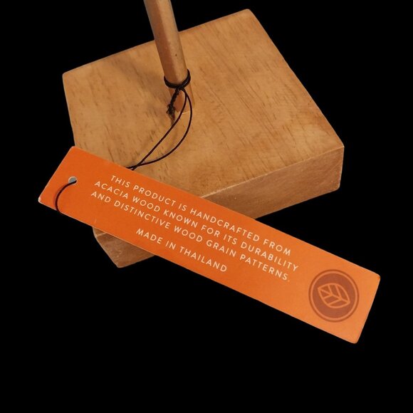 Naturally Danny Seo Halloween Handcrafted 12½" Acacia Wood Ghost - Picture 6 of 8